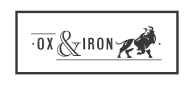 Ox and Iron Logo_Dark Gray Wide with Border